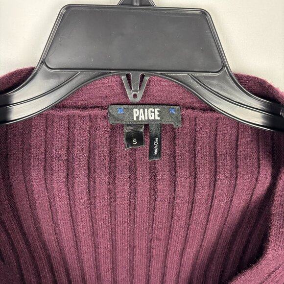 XS Button Up Cardigan V Neck Long Sleeve Soft Stretch Paige Shirin Ribbed Top - Picture 3 of 10